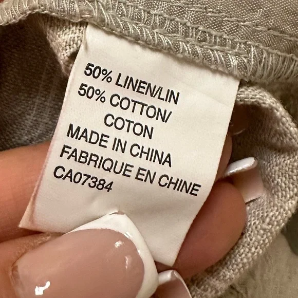 🍋Eric Alexandre Beige Linen Shirt Jacket with pockets size 42 (fits like 6) - Picture 7 of 8